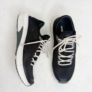 OluKai Kaholo Black and White Lace-Up Sneakers 7